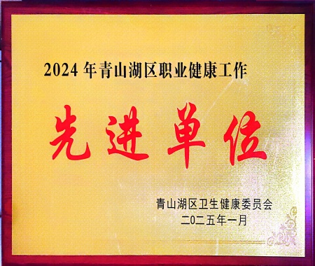 2024年度南昌市青山湖區(qū)職業(yè)健康工作先進單位